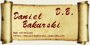 Daniel Bakurski vizit kartica